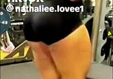 gym baddies in tight leggings caught on hidden cam