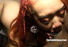 Newbie daisy red gets fucked by kimberly chi and rome major in ghetto striptease