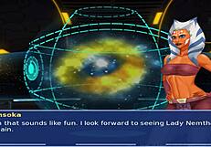 Star wars cosplay bang with alien girls and sith