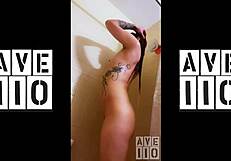 Phoendixxx touches her petite tits in soapy shower solo!