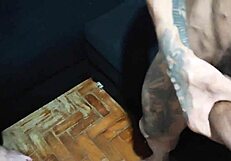 Caught my boyfriend jerking off with his friend, so I made them both take me!