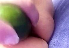 have you seen this mature latina masturbating with a cucumber?