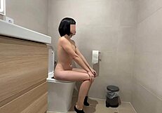stepsister gives blowjob in bathroom