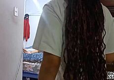 teen visits stepbrother for anal sex in college room