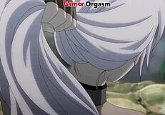 Intense magic haircut fetish in anime forest with horny characters.