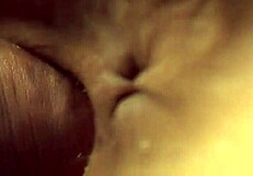 Feeling the passion as she gives blowjob in doggy, then missionary with creampie.