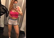 Naughty British Slut Flashes and Takes Cum in Mouth.