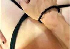 I got tied up and a rough fucking with small tits