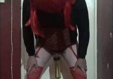 Bisexual crossdressing gay Mark Wright craves tasting another man's piss while swallowing his own.