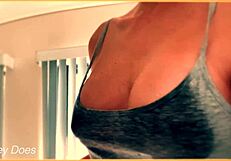 wife's braless wet shirt shows big tits 😍