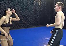 i spar'd with nomi malone in bikini, but she made me submit and sit on her face