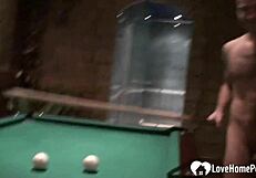 Losing the pool round got her fucked hard, her big tits bouncing in hardcore sex