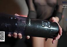 Homemade Brunette Uses Bestvibe Stormcup for Intense Orgasm