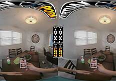 Fucking stepmom Carmela Clutch while doing chores in VR.