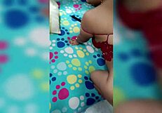 Mexican brunette fucking her tall white neighbor