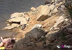 Redhead Jade Nymph Caught Fucking by the Lake!