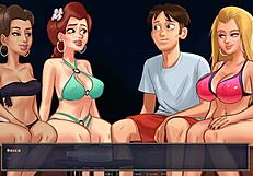 Fucking Girlfriend and Her Horny Friend on the Beach