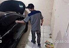 naughty mechanic fixes hot babe's car in shop