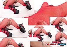 hairy bushed kat dior squirting in the garage, can't get enough