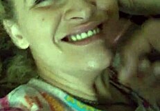 Blonde slut receives cum facial