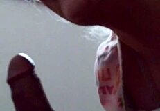 Blonde slut receives cum facial