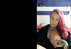 i love watching this sensual babe with big tits smoke and tease on webcam
