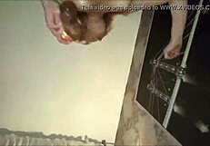 i rip my clothes and squirt while penetrating my vagina with a big dildo