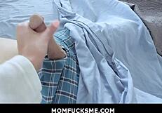 blonde mommy cheats with stepson, anal and blowjob