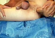 Hold my legs im gonna cum from anal assfucking with dildo