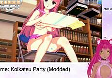 vtuber lewdneko fucks big tits at outdoor party