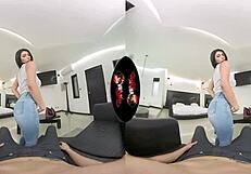 check out this sexy latina babe with cute face and ass in 5k vr
