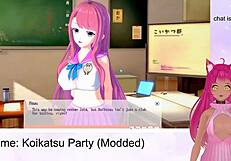 vtuber lewdneko fucks big tits at outdoor party