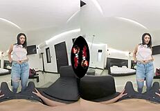 check out this sexy latina babe with cute face and ass in 5k vr