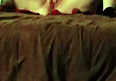 wife explores pleasure with 10 inch vibrator in voyeur session