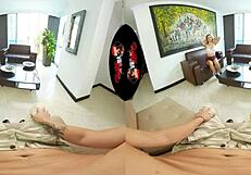 Beautiful Latina Babe Undresses and Fucks in VR Reality