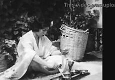 Vintage photography captures hairy Asian women in raw interracial scenes