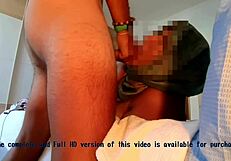 On A Hot Afternoon, She Sucks His Big Cock While Masturbating