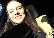 Sensual Teen Sucks Cock in POV, Then Gets Her Tight Twat Pounded