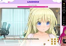 vtuber lewdneko plays love cubed part 8 with big tits anime hentai creampie