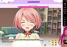 vtuber lewdneko plays love cubed part 8 with big tits anime hentai creampie