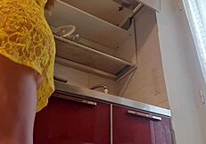 Latina Babe Masturbates with Monster Cock and Natural Tits