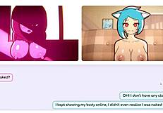 Nicole Risky Job Hentai Game Pornplay Ep 4 Camgirl Masturbates Watching Exposed Tits