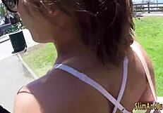 teen GETS BOOTY SPANKED before RIDING