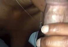 Can you handle licking this monster cock up and down in sloppy ebony blowjob?