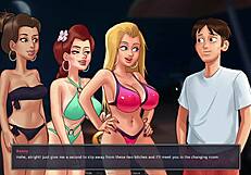 hot thick girlfriend messing around with her friends’ big tits and ass... 😘