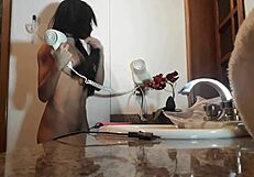 Alice lemes prepares her big ass and natural tits for hardbrazil scene.