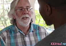 Little Brunette Teen 18+ Sucks Cock In Interracial Scene