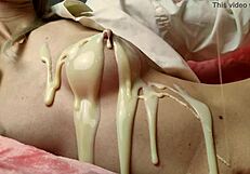 I accidentally spilled condensed milk all over my body while posing