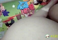 Fucking wife bent over in doggystyle, cumming on condom with intense pleasure