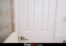 Stepmom Tenderly Strokes Stepson's Big Cock for Comfort in POV Scene